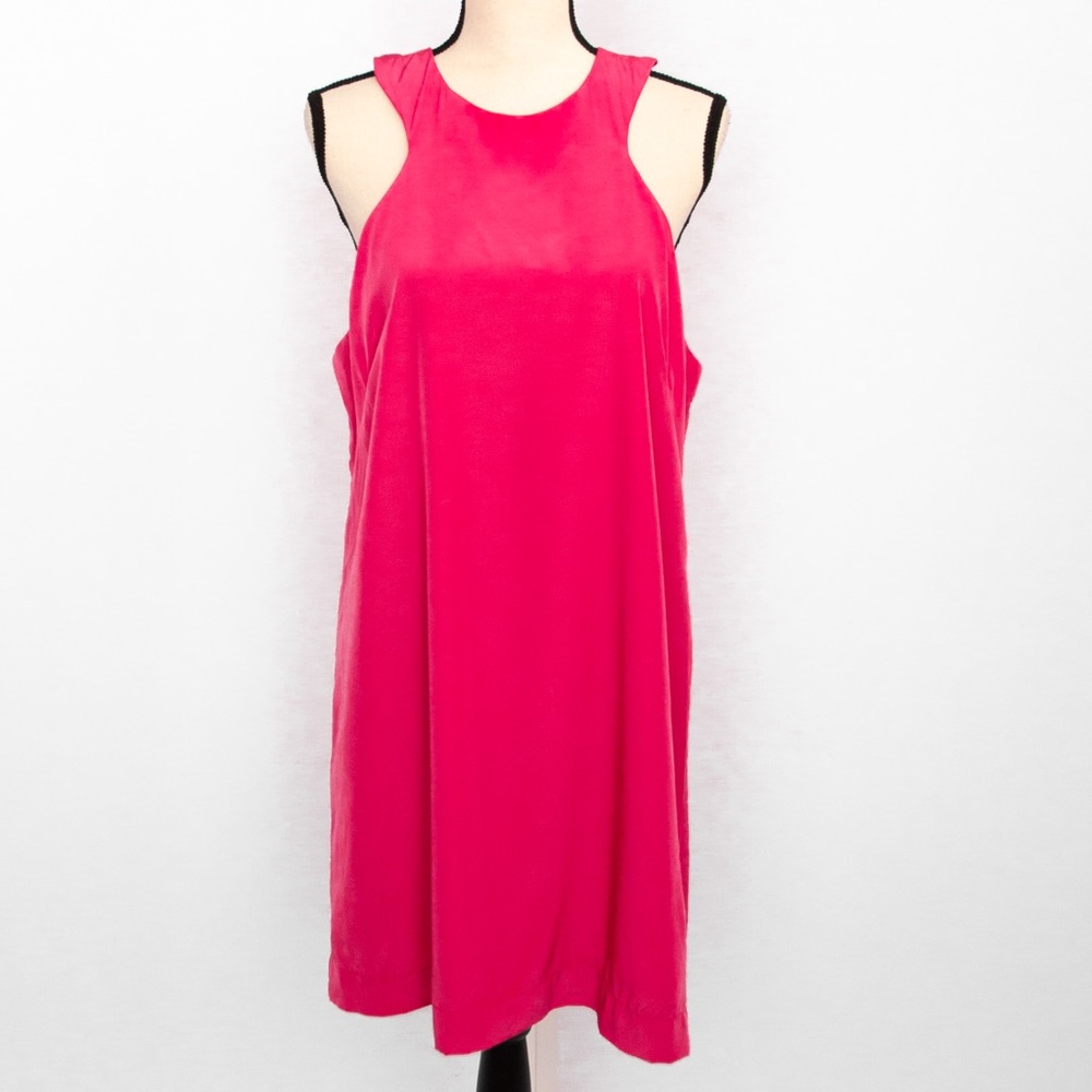 Silky dress sleeveless dress fuchsia pink by Pearle 88 Juniors L